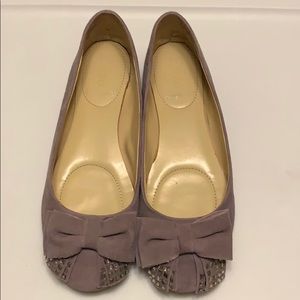 Enzo Angiolini purple suede bow flats 6